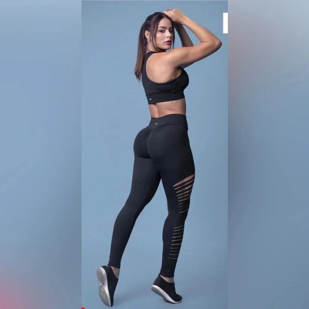 CANOAN SCRUNCH BOOTY LIFT! TORN LASER‎ CUT LEGGING